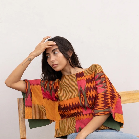 NWT Rujuta Sheth Mira Top in Mystic Ikat, XS/S - Picture 2 of 8